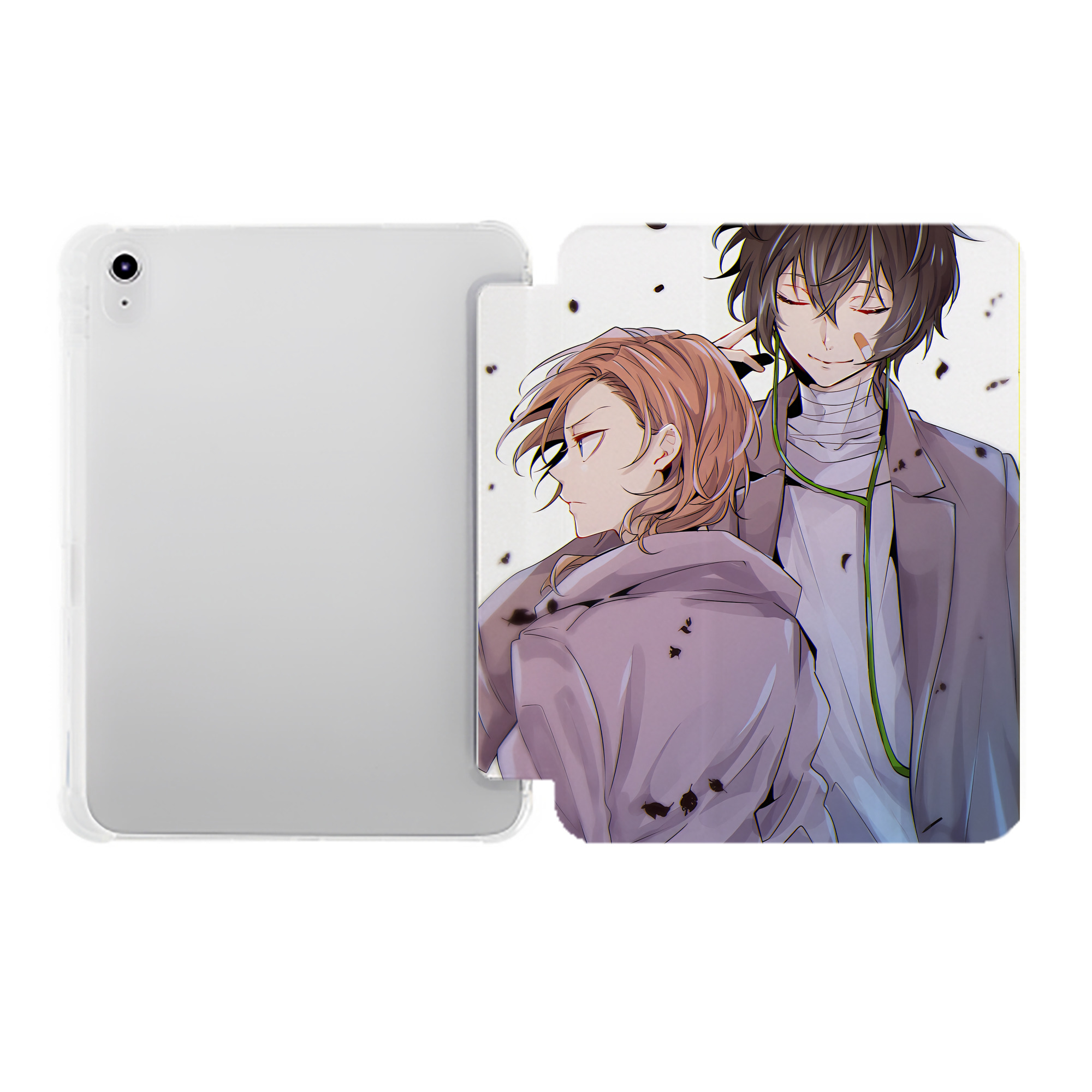 （画像用） 文豪ストレイドッグス Bungo Stray Dogs IPad ケース ペン収納付き 三つ折りスタンド PUレザー×シリコン 対応機種9.5/10.5/10.9インチ